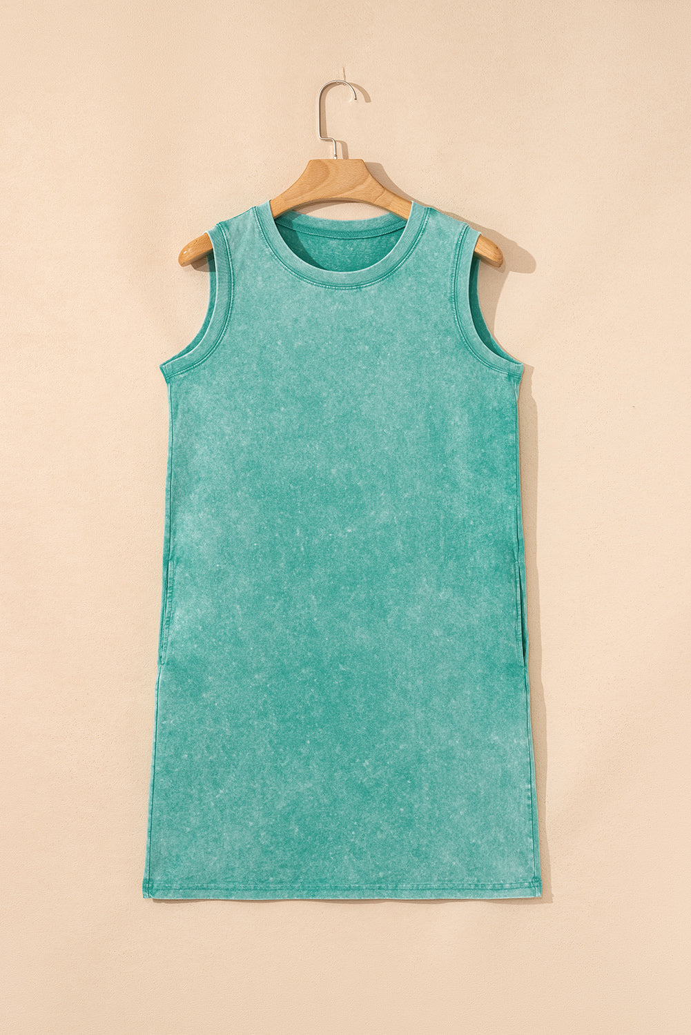 Phalaenopsis Mineral Wash Tank Mini Dress with Pockets