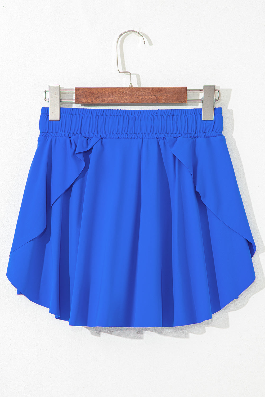 Light Green Drawstring High Waist Lined Tennis Skorts
