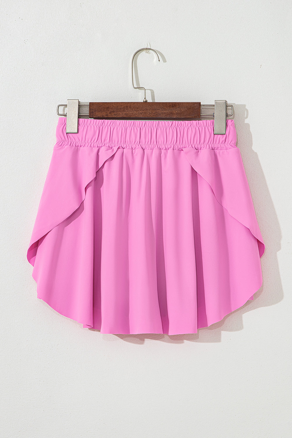 Light Green Drawstring High Waist Lined Tennis Skorts