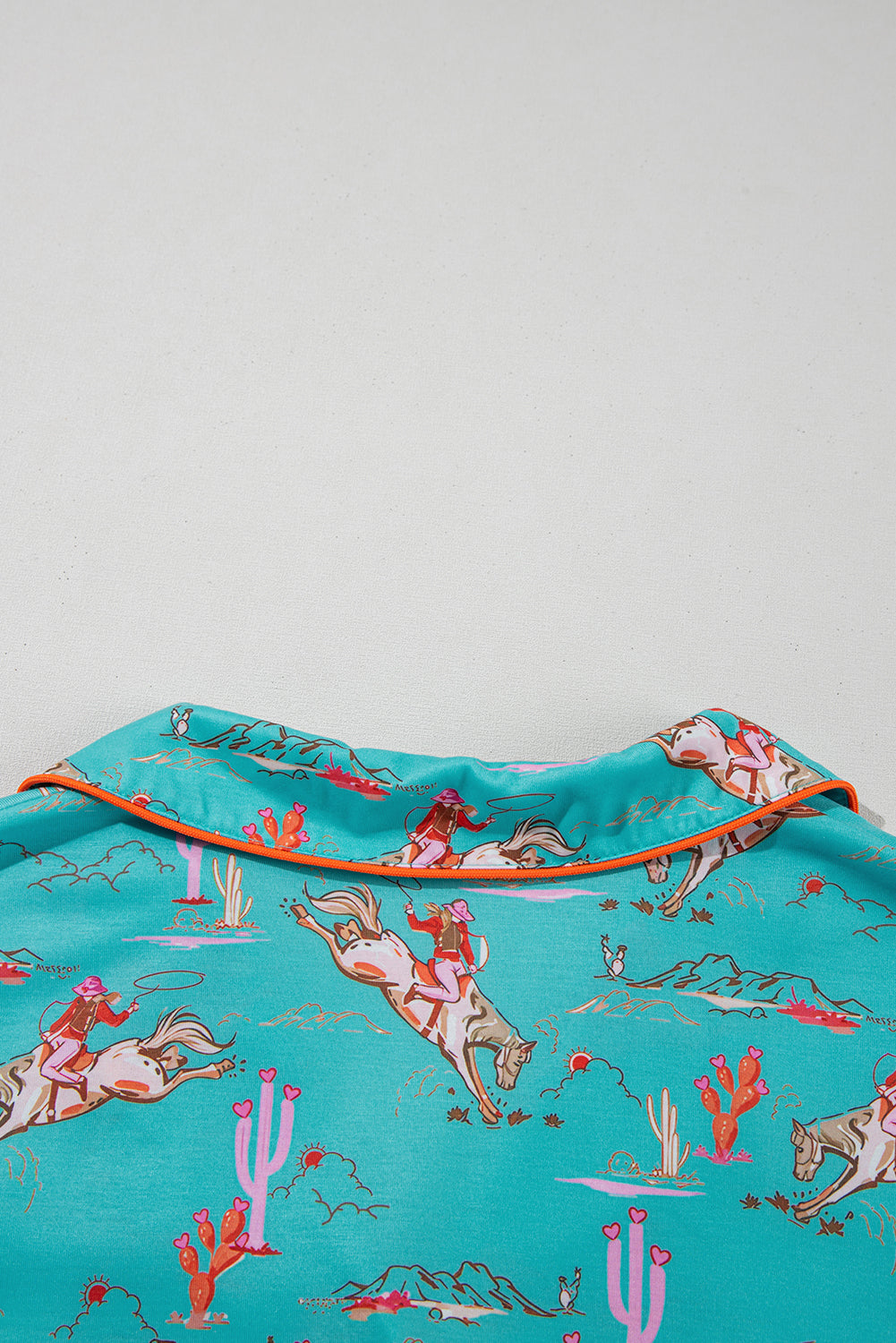 White Cowgirl Country Print Pajamas Set