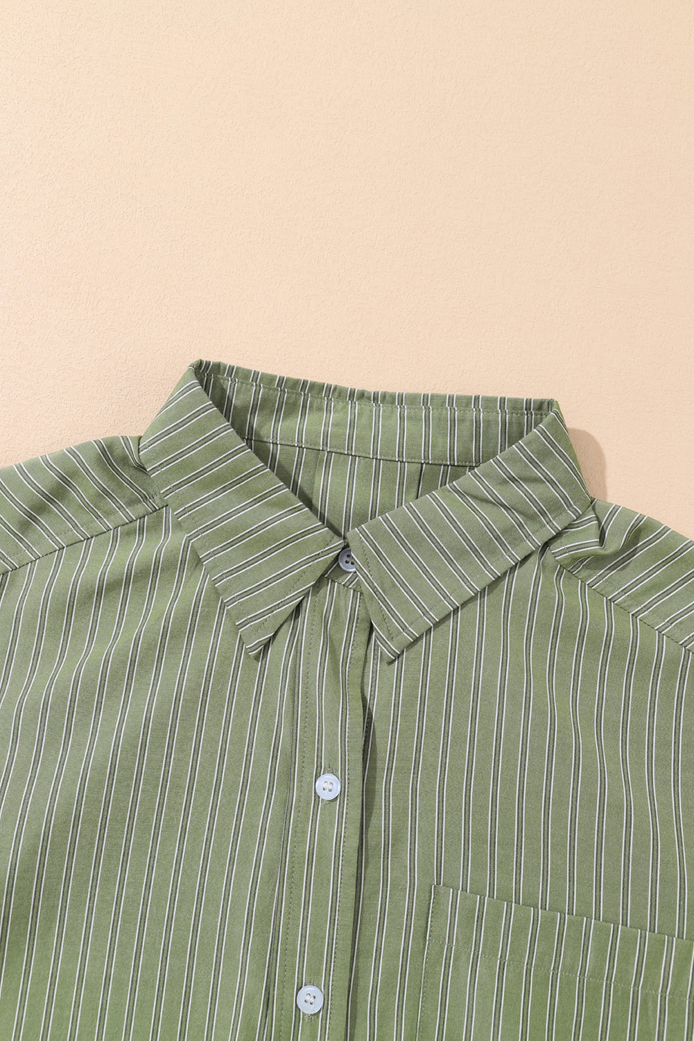 Black Stripe Button Up Oversized Casual Shirt