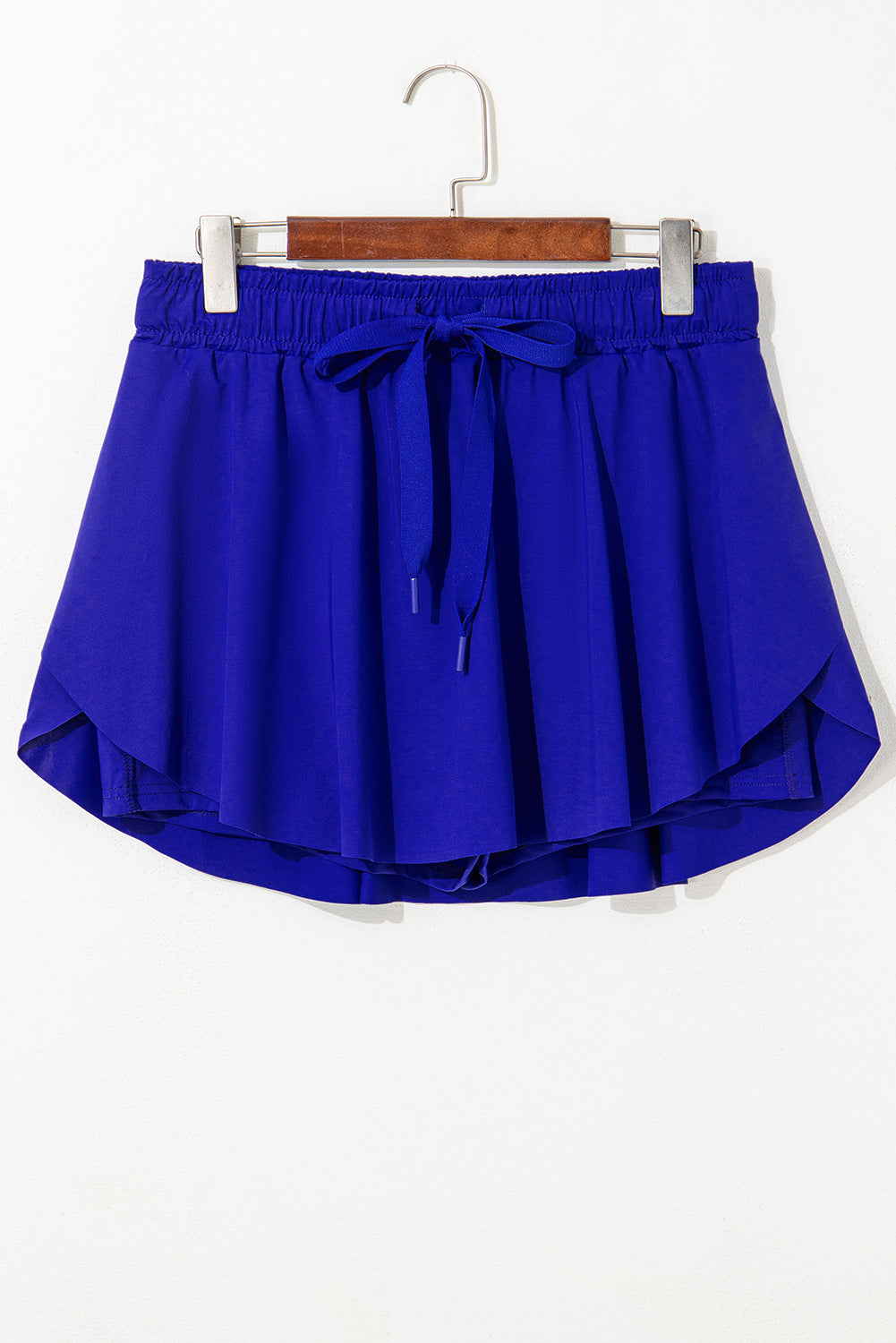 Light Green Drawstring High Waist Lined Tennis Skorts
