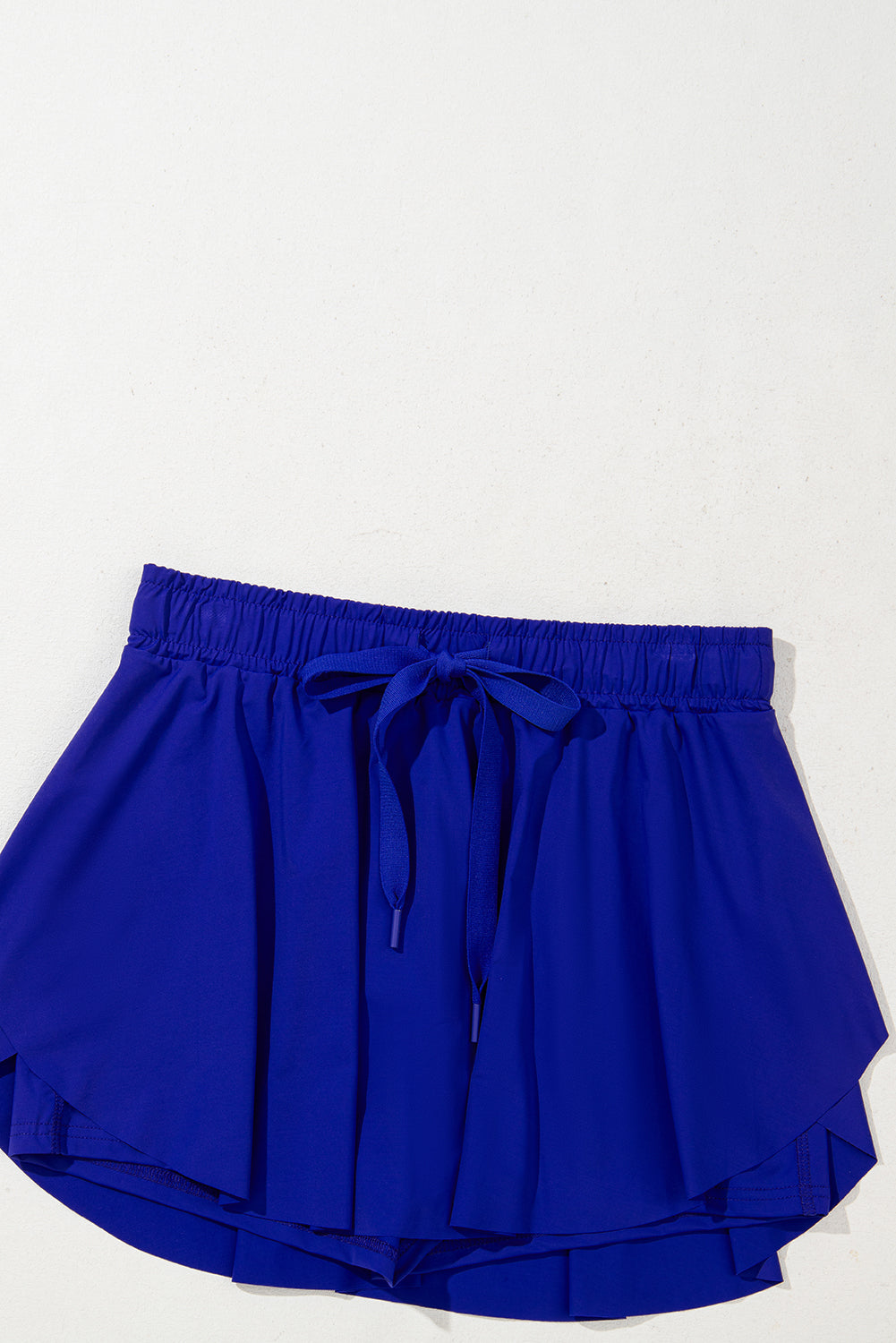 Light Green Drawstring High Waist Lined Tennis Skorts