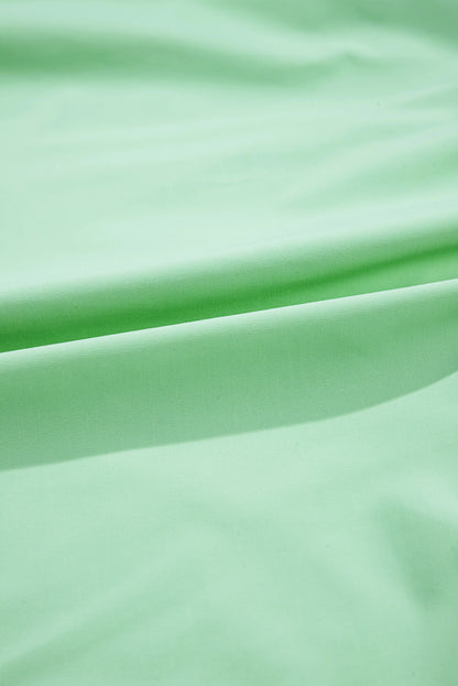 Light Green Drawstring High Waist Lined Tennis Skorts