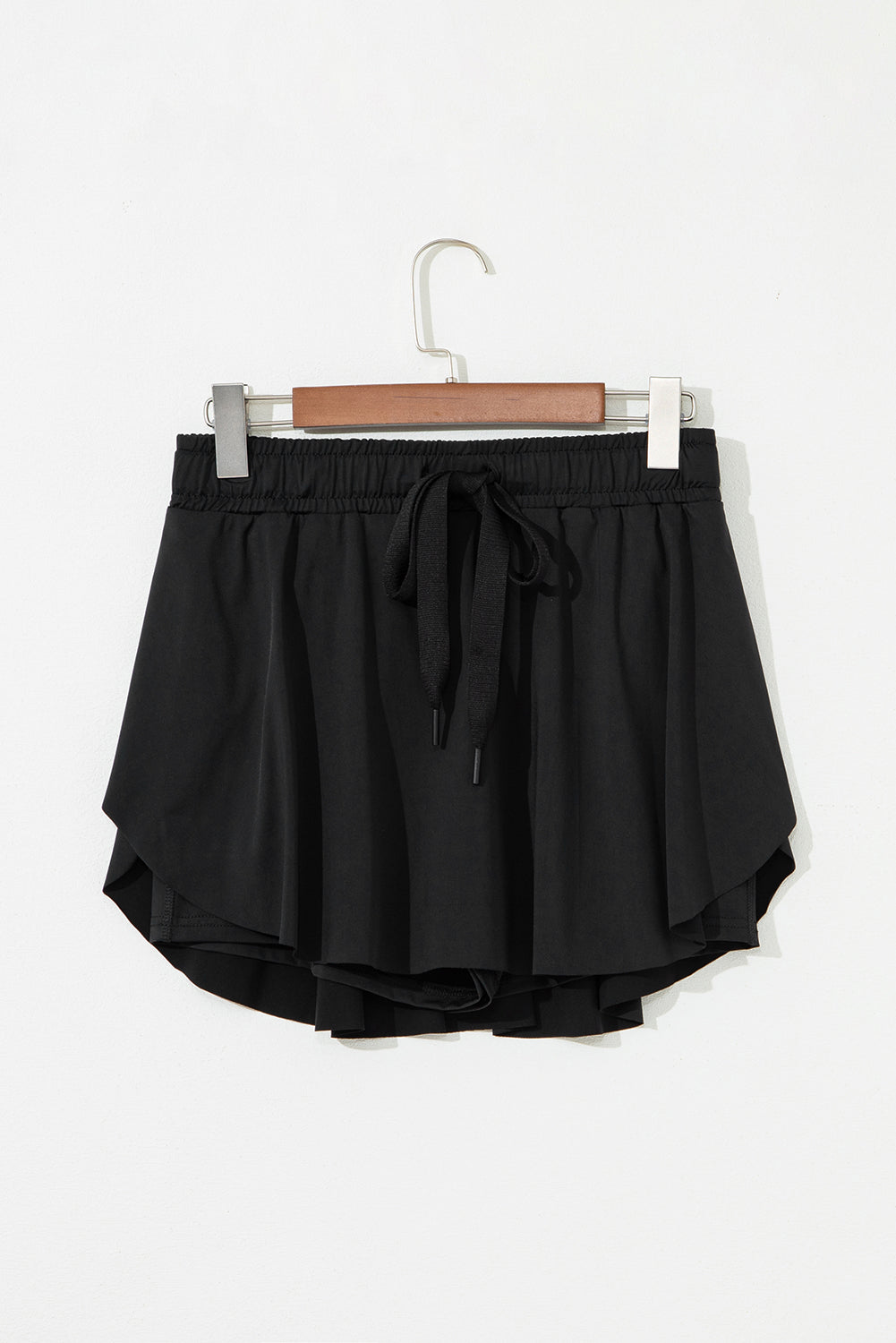 Light Green Drawstring High Waist Lined Tennis Skorts