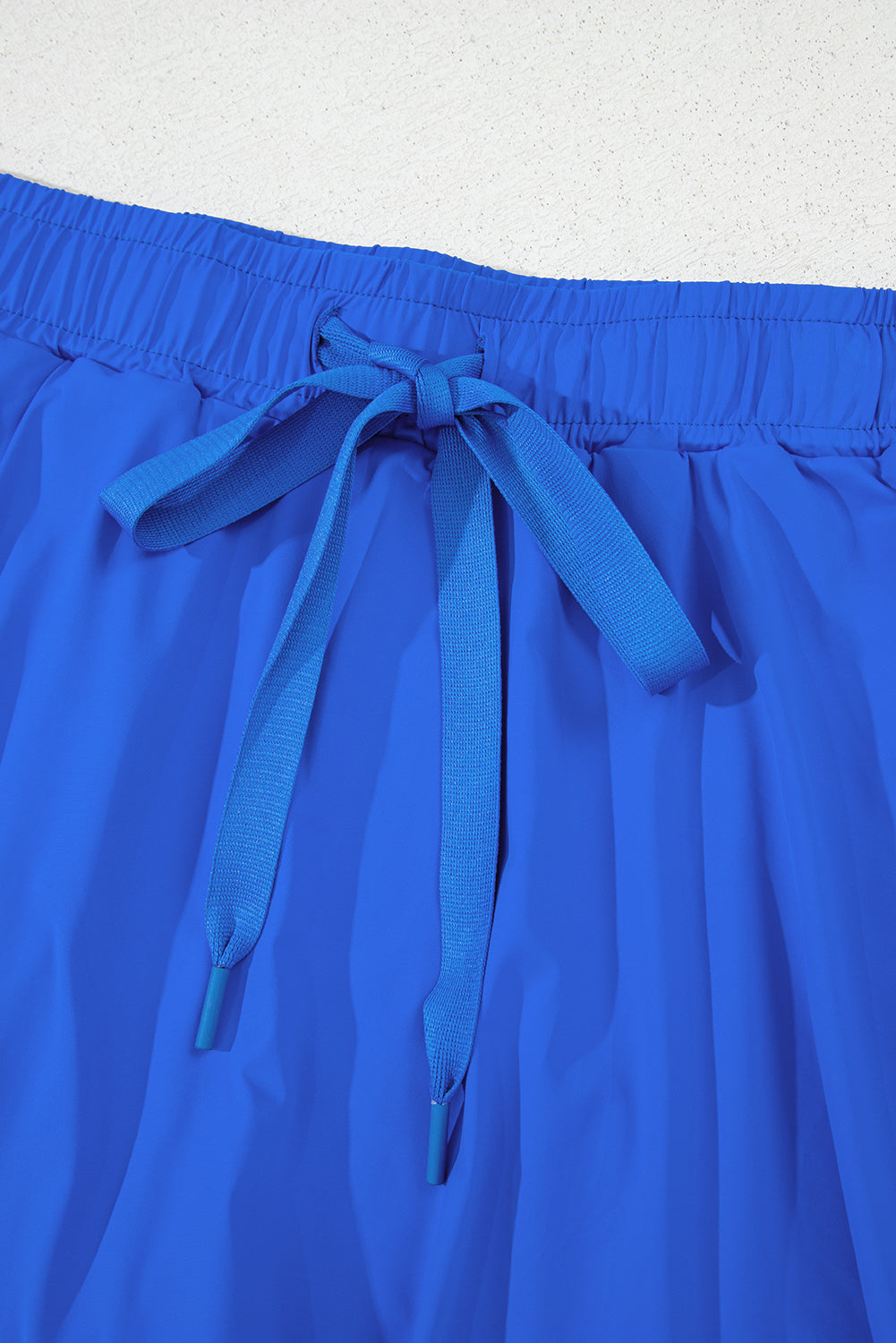 Light Green Drawstring High Waist Lined Tennis Skorts