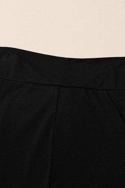 Bonbon Knotted Drop Waist Split Leg Relaxed Pants