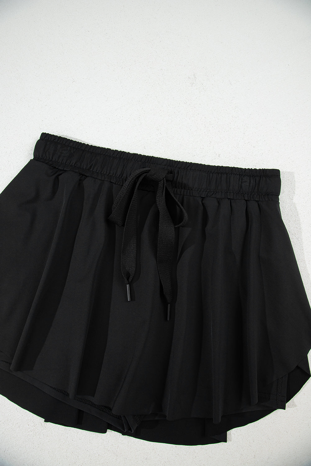 Light Green Drawstring High Waist Lined Tennis Skorts