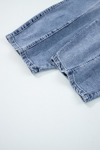 Myosotis Large Patch Pocket Drawstring Paperbag Waist Barrel Jeans
