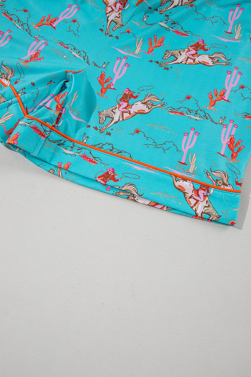 White Cowgirl Country Print Pajamas Set