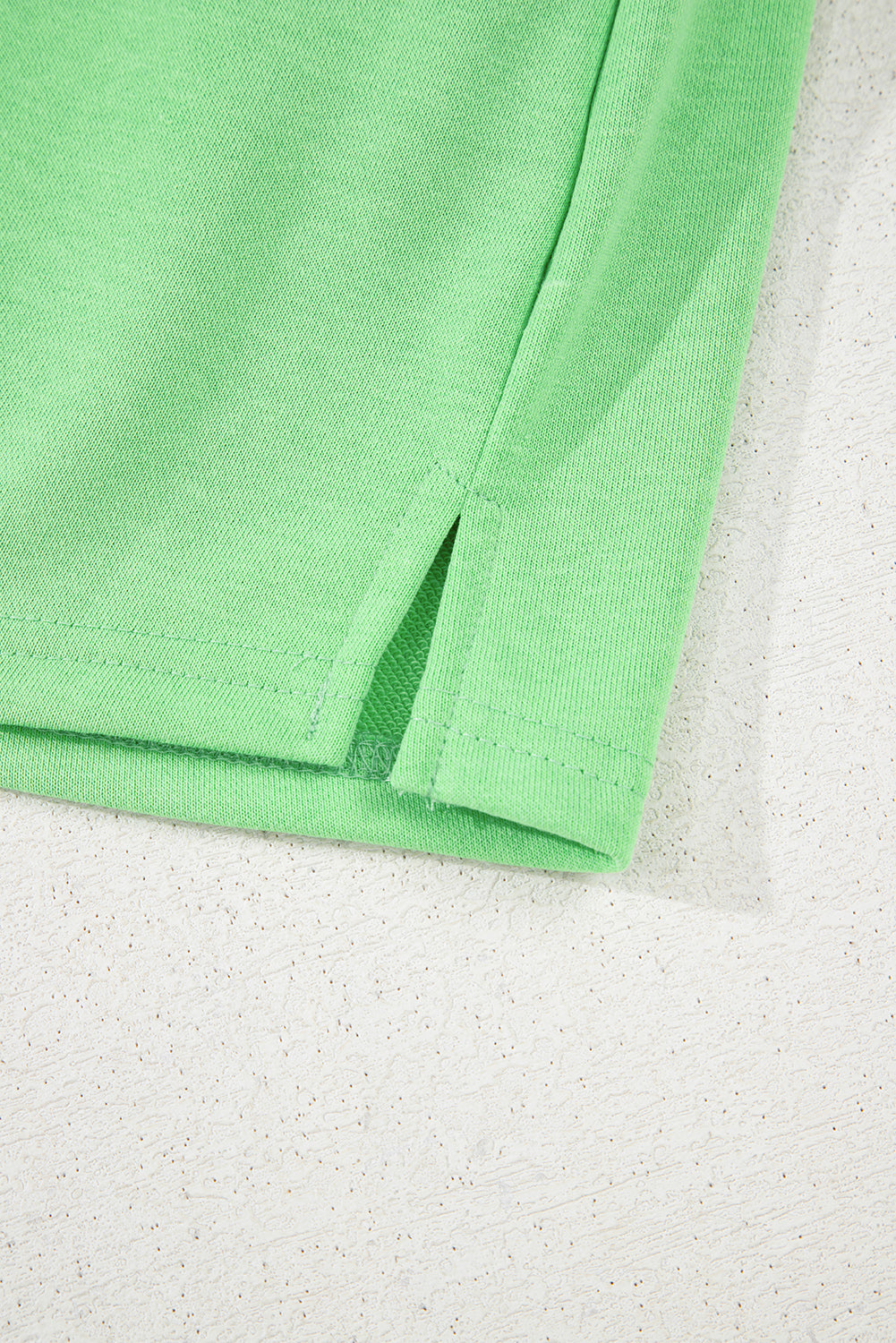 Light Green French Terry Drawstring Mini Skort with Pockets