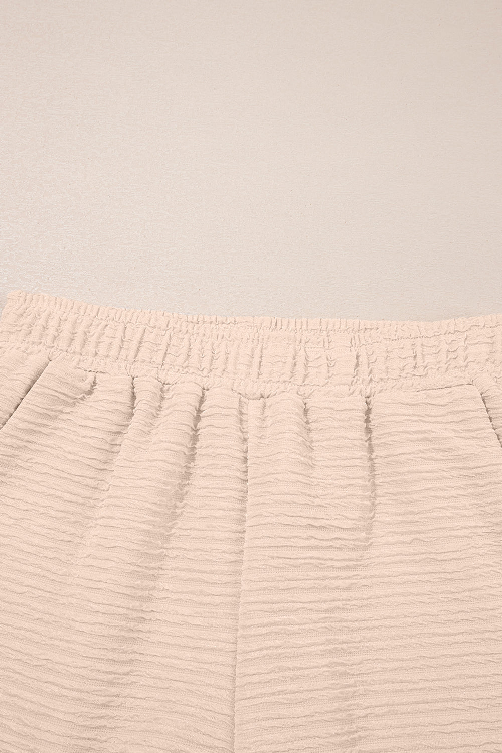Orange Textured V Neck T Shirt and Shorts Set